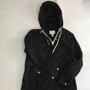 Forever 21 Black Drawstring Windbreaker Jacket